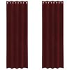 vidaXL Myrkratj&ouml;ld 2 pcs V&iacute;nrau&eth;ur 140 x 225 cm Flauel