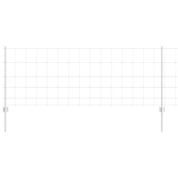 vidaXL Gir&eth;ing me&eth; p&oacute;st Silfur 0,8 x 25 m St&aacute;l