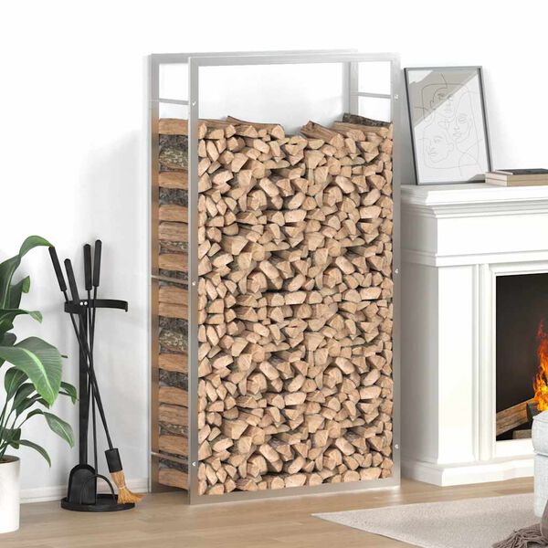 vidaXL Eldivi&eth;argrind 80x28x154 cm Ry&eth;fr&iacute;tt st&aacute;l