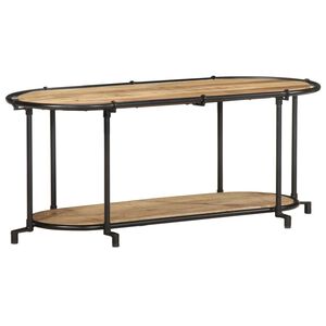 vidaXL Sjónvarpsskápur 100x42x40 cm Gegnheill Grófur Mangóviður