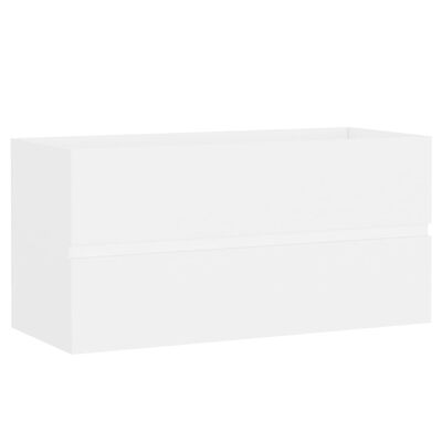 804755 vidaXL Sink Cabinet White 90x38,5x45 cm Chipboard