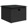 vidaXL 8 stykki gar&eth;s&oacute;fasett me&eth; p&uacute;&eth;um Black Poly Rattan Acacia