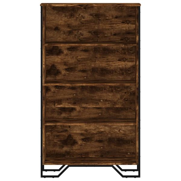 vidaXL Bókaskápur Reyklituð Eik 80x31x137,5 cm Samsettur Viður