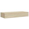 vidaXL Veggfest Skúffuhilla Eikarlitur 60x23,5x10cm MDF