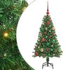 vidaXL Gervi j&oacute;latr&eacute; me&eth; 150 LED Gr&aelig;nn 120 cm PVC, st&aacute;l og plast
