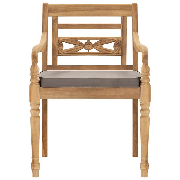 vidaXL 5 Hluta Gar&eth;bor&eth;stofusett me&eth; D&ouml;kkgr&aacute;um Sessum Tekkvi&eth;ur