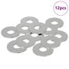 vidaXL Sk&aacute;lar 12 pcs Silfur 12 x 12 x 1,2 cm J&aacute;rn