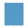 vidaXL Pleated Blind Bl&aacute; 105x150 cm Efni Breidd 104,4 cm Polyester