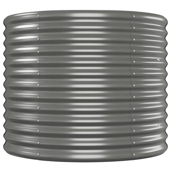 vidaXL Upph&aelig;kka&eth; Gar&eth;ker Gr&aacute;tt 554x100x68 cm Dufth&uacute;&eth;a&eth; St&aacute;l