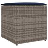 vidaXL Koddabox me&eth; geymslu Gr&aacute;r 50 x 50 x 50 cm p&oacute;l&yacute;rattan