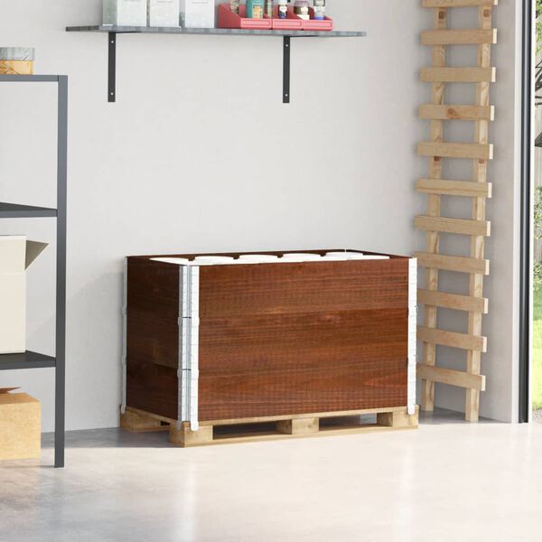 vidaXL Brettakragar 3 stk. Br&uacute;nn 100x50 cm Gegnheil Fura