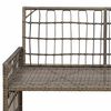 vidaXL &Uacute;tibekkur Gr&aacute;r og d&ouml;kkgr&aacute;r 116 x 55 x 82 cm St&aacute;l og p&oacute;l&yacute;rattan