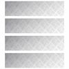 vidaXL Stigaplata R&eacute;tthyrningur 4 pcs Silfur 100 x 25 cm &Aacute;l