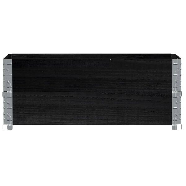 vidaXL Gr&oacute;&eth;urker Svart 100x50 cm Gegnheill Furuvi&eth;ur