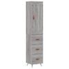 vidaXL H&aacute;r Sk&aacute;pur Gr&aacute;r Sonoma 34,5x34x180 cm Samsettur Vi&eth;ur