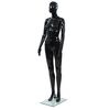 vidaXL Kvenmanns G&iacute;na &iacute; Fullri St&aelig;r&eth; me&eth; Gler&aacute;fer&eth; Glj&aacute;andi Sv&ouml;rt 175 cm