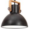 vidaXL Loftlj&oacute;s &iacute; I&eth;na&eth;arst&iacute;l 25 W Svart Hringlaga 40 cm E27