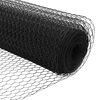 vidaXL Gir&eth;ingarp&oacute;stur Gr&aacute;r 50 x 0,5 m (25 mm net) St&aacute;l og PVC