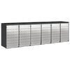 vidaXL R&uacute;llusk&aacute;pur fyrir 3 ruslatunnur Antras&iacute;t 340 x 77.5 x 115.5 cm