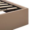 vidaXL Vökvalyft Geymslurúmgrind Cappuccinobrúnt Leðurlíki 160x200 cm