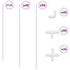 vidaXL PVC r&ouml;r 12 pcs Hv&iacute;tt 12,2 x 1,8 x 500 mm PP og PE