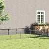 vidaXL Hundabyrgi Silfur 18 m&sup2; St&aacute;l