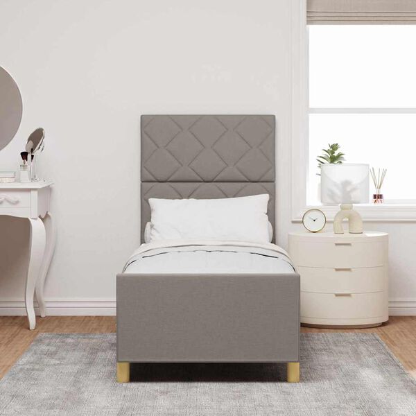 vidaXL Ramsv&iacute;k me&eth; h&ouml;fu&eth;gafl M&oacute;gr&aacute;r 80 x 200 cm d&uacute;kur