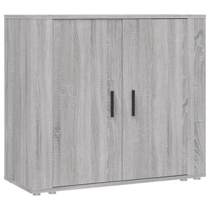 vidaXL Skenkur Gr&aacute;r Sonoma 80x33x70 cm Samsettur Vi&eth;ur