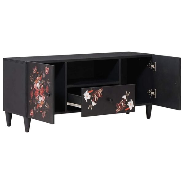 vidaXL Geymsk&aacute;pur me&eth; hur&eth; Marglitur 105 x 33,5 x 46 cm Hart mang&oacute;tr&eacute;