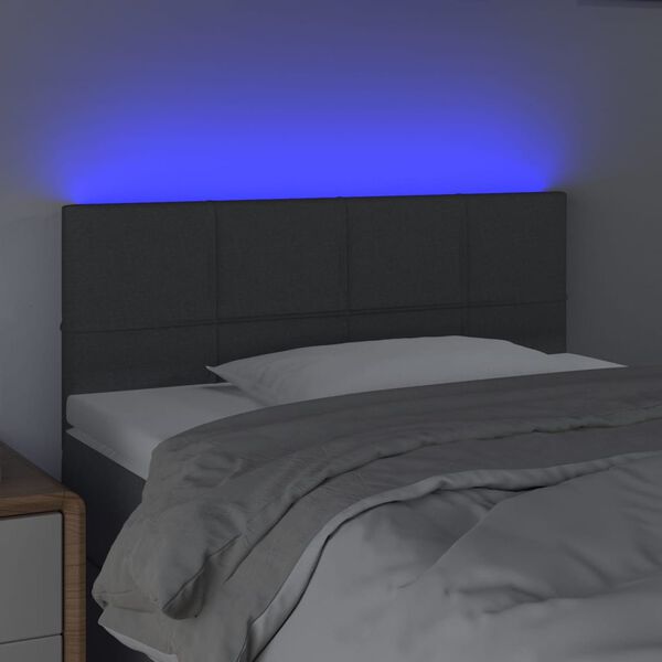 vidaXL LED H&ouml;f&eth;agafl 100x5x78/88 cm D&ouml;kkgr&aacute;tt Efni