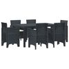 vidaXL Gar&eth;ur bor&eth;sett 7 pcs Antras&iacute;t Polt rattan