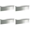 vidaXL Sniglafence 4 pcs Silfur 100 x 3,5 x 25 cm Galvaniserad st&aacute;l