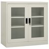 vidaXL Skrifstofusk&aacute;pur Lj&oacute;sgr&aacute;r 90x40x90 cm St&aacute;l