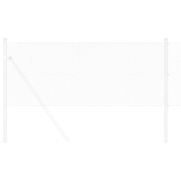 vidaXL Hexagon gir&eth;ing Silfur 0,8 x 25 m Sinkh&uacute;&eth;a&eth; st&aacute;l