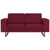 vidaXL 2-sæta Sófi Tauáklæði Vínrauður