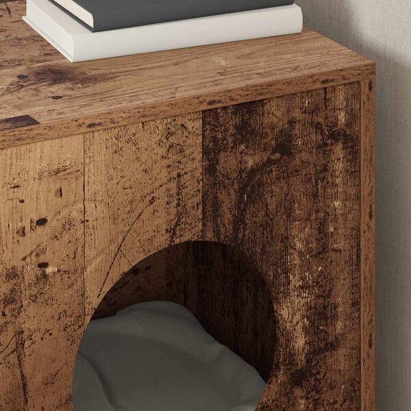 vidaXL Katta h&uacute;s Gamalt timbur 42,5 x 40 x 53 cm Samsettur vi&eth;ur