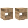 vidaXL Endabor&eth; 2 pcs Artisan Eik 40,5 x 40 x 45 cm Samsettur vi&eth;ur