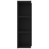 vidaXL Baðskápur með Spegli Svartur 80x20,5x64 cm Samsettur Viður
