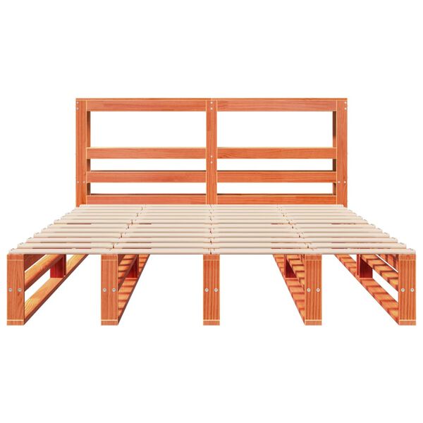 vidaXL R&uacute;mgrind &aacute;n D&yacute;nu Vaxbr&uacute;nn 150x200 cm Gegnheil Fura