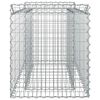 vidaXL Gabion h&aelig;kka&eth; r&uacute;m Silfur 50 x 100 x 60 cm Galvaniserad st&aacute;l