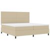 vidaXL LED Box Spring R&uacute;m Lj&oacute;sgr&aacute;r og hv&iacute;tur. 200 x 200 cm