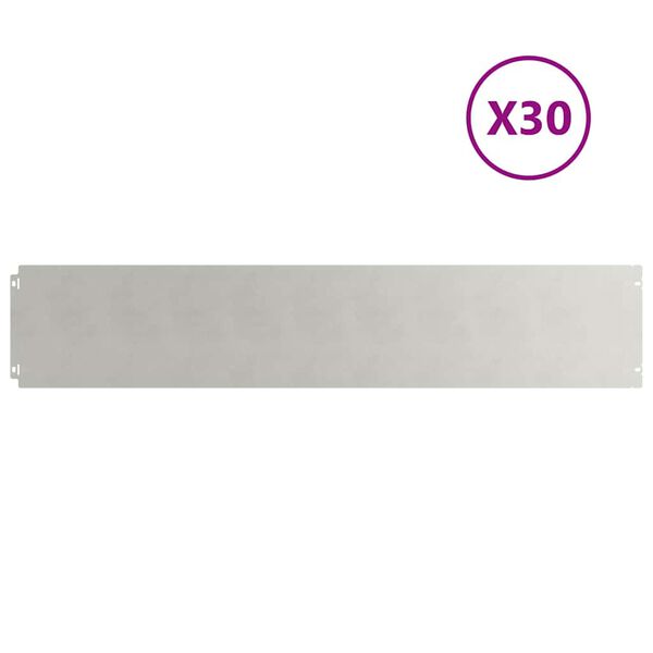 vidaXL túnkantar 30 stk 20x103 cm Ryðfrítt stál