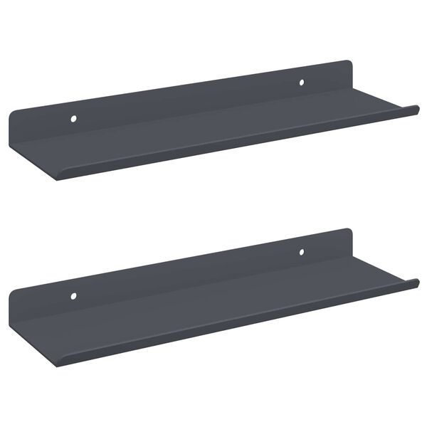 vidaXL Flj&oacute;tandi skrifbor&eth; 2 pcs Antras&iacute;t 30 x 9 x 2,5 cm St&aacute;l