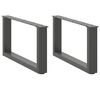 vidaXL s&oacute;fabor&eth;sf&aelig;tur U-laga 2 stk. antras&iacute;t 60x(30-31) cm st&aacute;l
