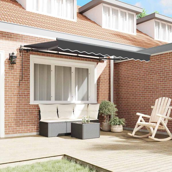 vidaXL H&aelig;gt a&eth; draga saman skyggni Antras&iacute;t 300 x 200 cm d&uacute;kur