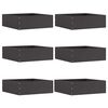vidaXL Gar&eth;ja&eth;ar 6 pcs Svartur 40 x 40 x 13 cm St&aacute;l