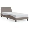 vidaXL R&uacute;mgrind me&eth; H&ouml;f&eth;agafli Dover M&oacute;gr&aacute;r 80x200 cm Tau&aacute;kl&aelig;&eth;i