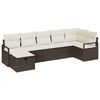vidaXL S&oacute;fasett me&eth; p&uacute;&eth;i 4 pcs p&oacute;l&yacute;rattan