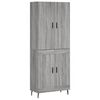 vidaXL H&aacute;r Sk&aacute;pur Gr&aacute;r Sonoma 69,5x34x180 cm Samsettur Vi&eth;ur