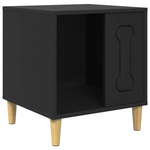 vidaXL Hundah&uacute;s Svartur 44 x 42 x 49 cm Samsettur vi&eth;ur